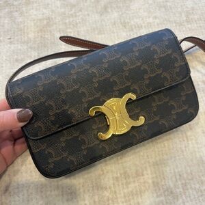 Celine Triomphe Canvas Claude East-West Shoulder Bag